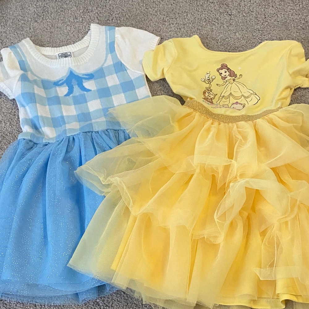 Blue and Yellow Girls' Dresses Set